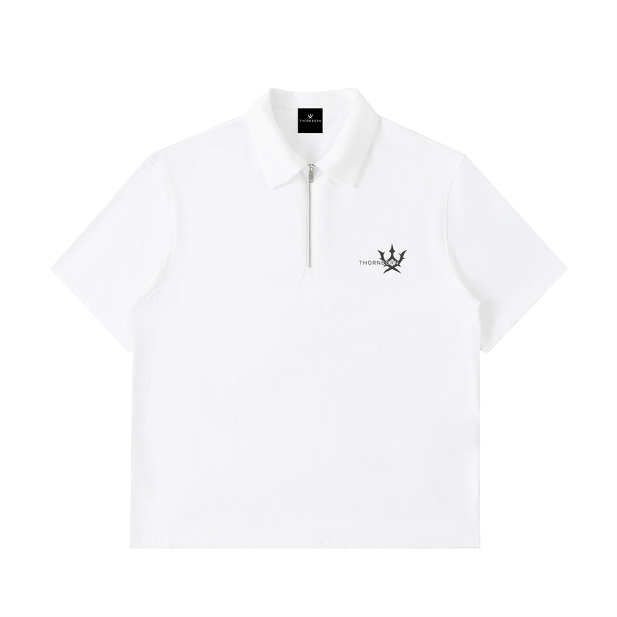 Half-Zip Cotton Polo Shirt