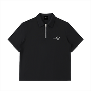Half-Zip Cotton Polo Shirt