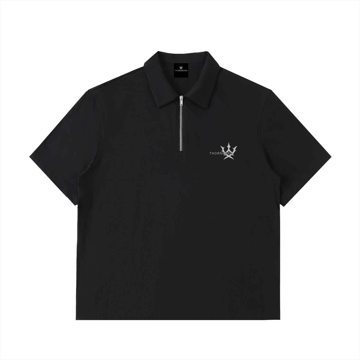 Half-Zip Cotton Polo Shirt