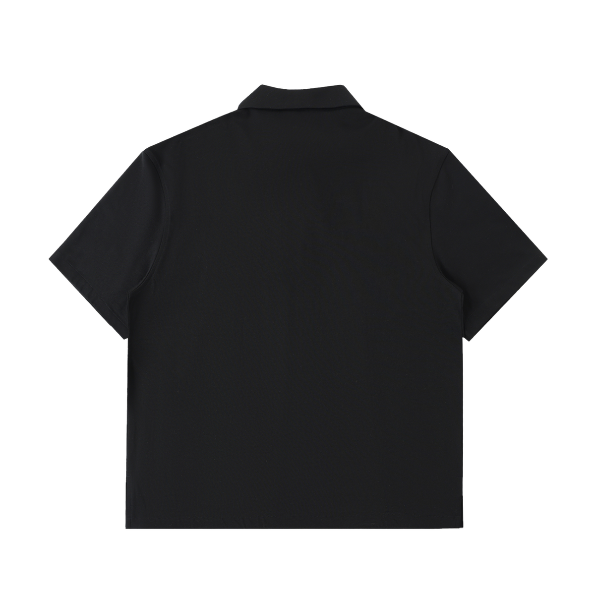 Austere Half-Zip Polo in Black