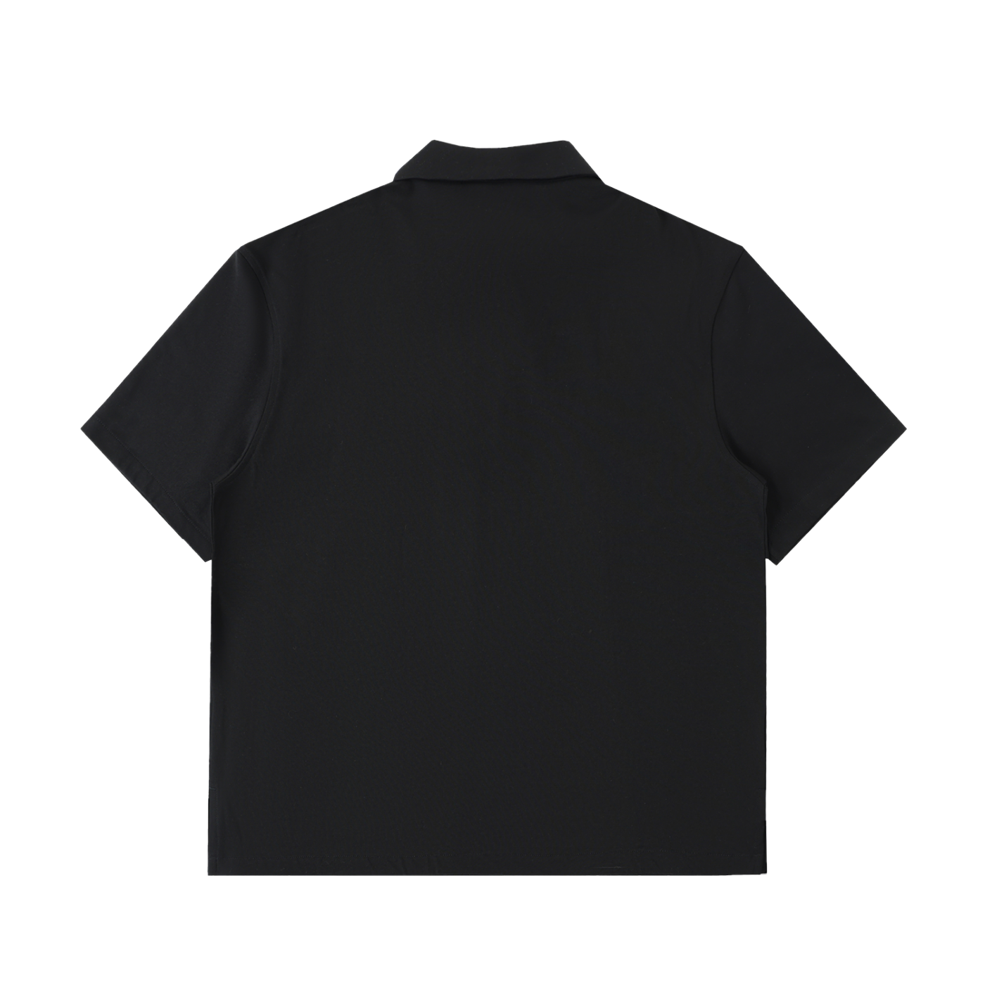 Austere Half-Zip Polo in Black
