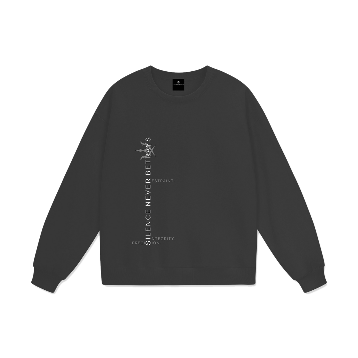 Silent Vow Crewneck in Charcoal