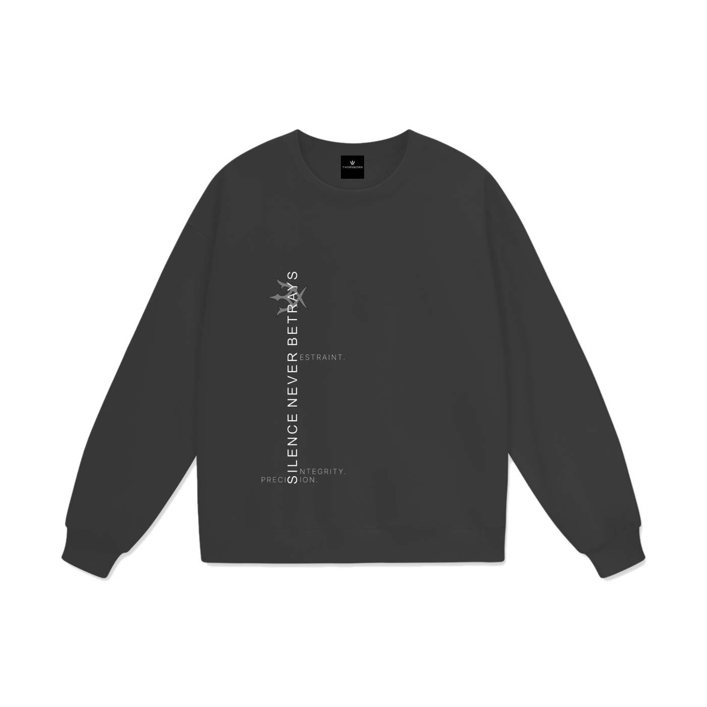 Silent Vow Crewneck in Charcoal