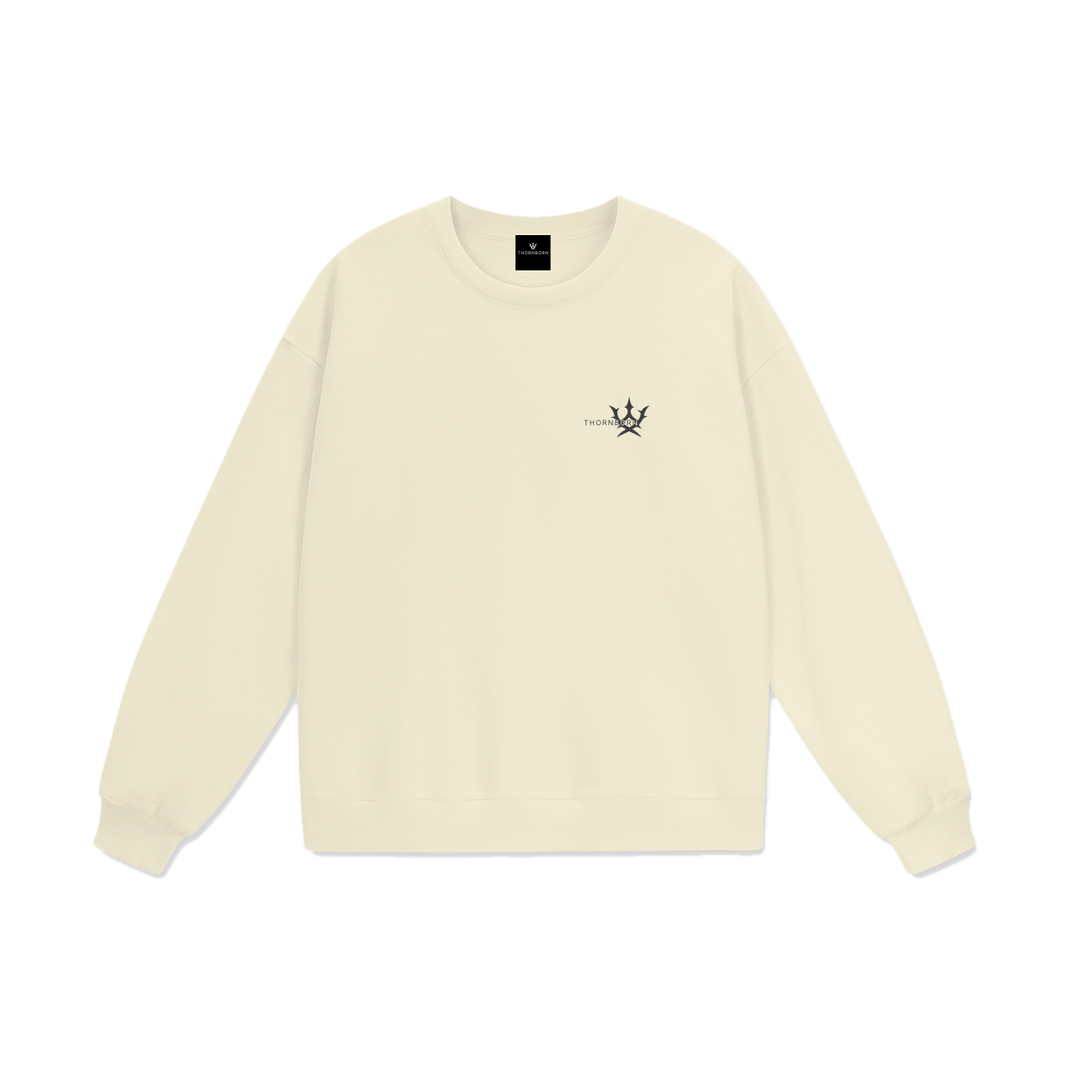 Silent Arc Crewneck in Bone