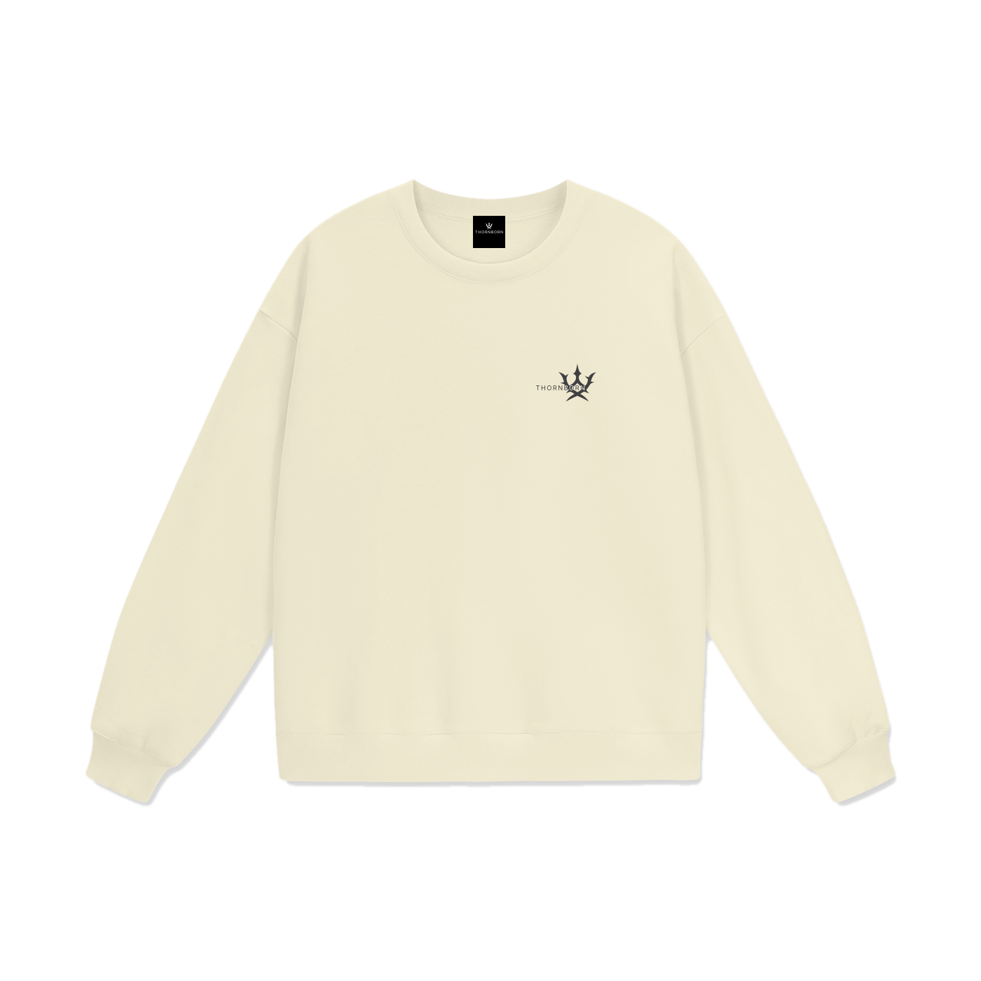 Silent Arc Crewneck in Bone