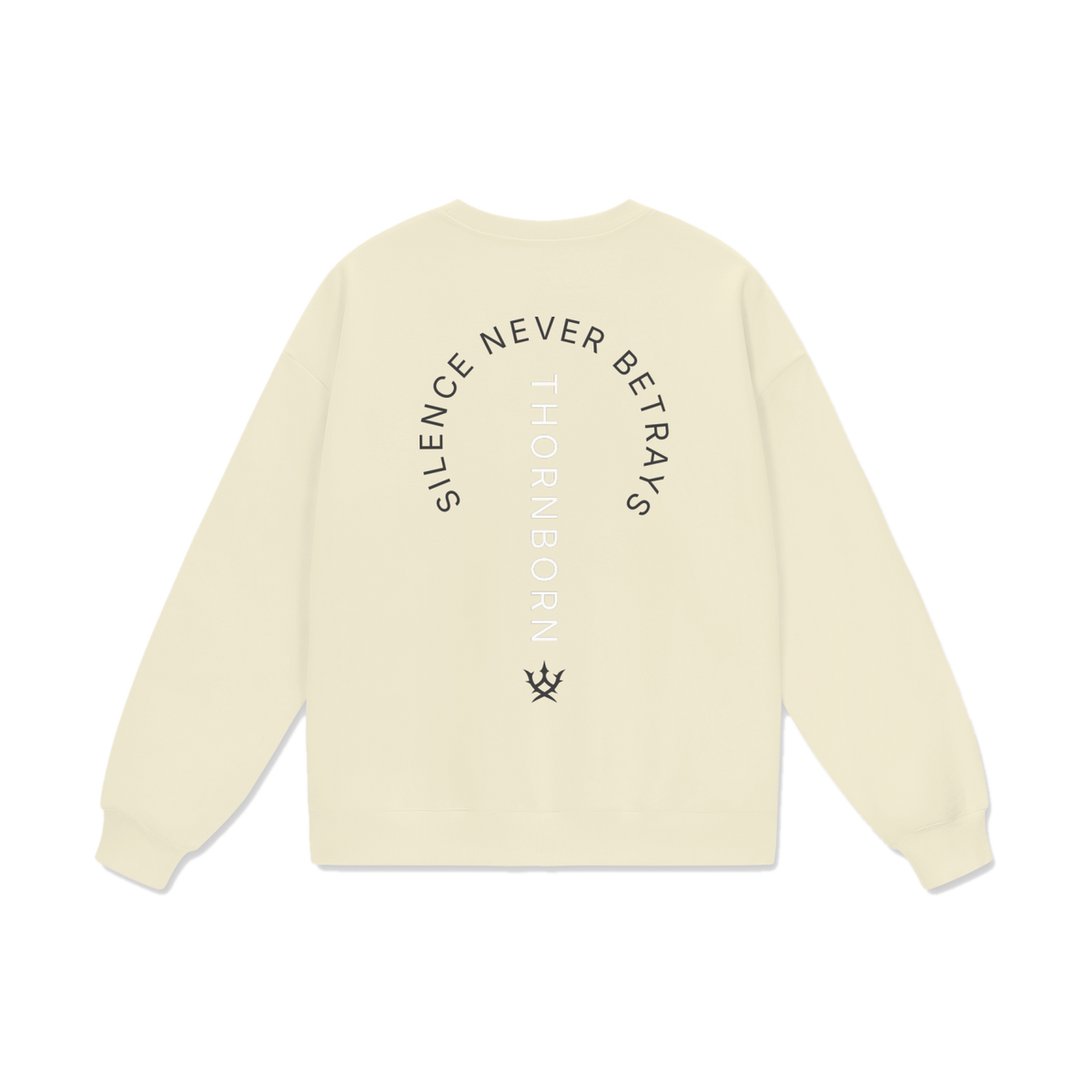 Silent Arc Crewneck in Bone