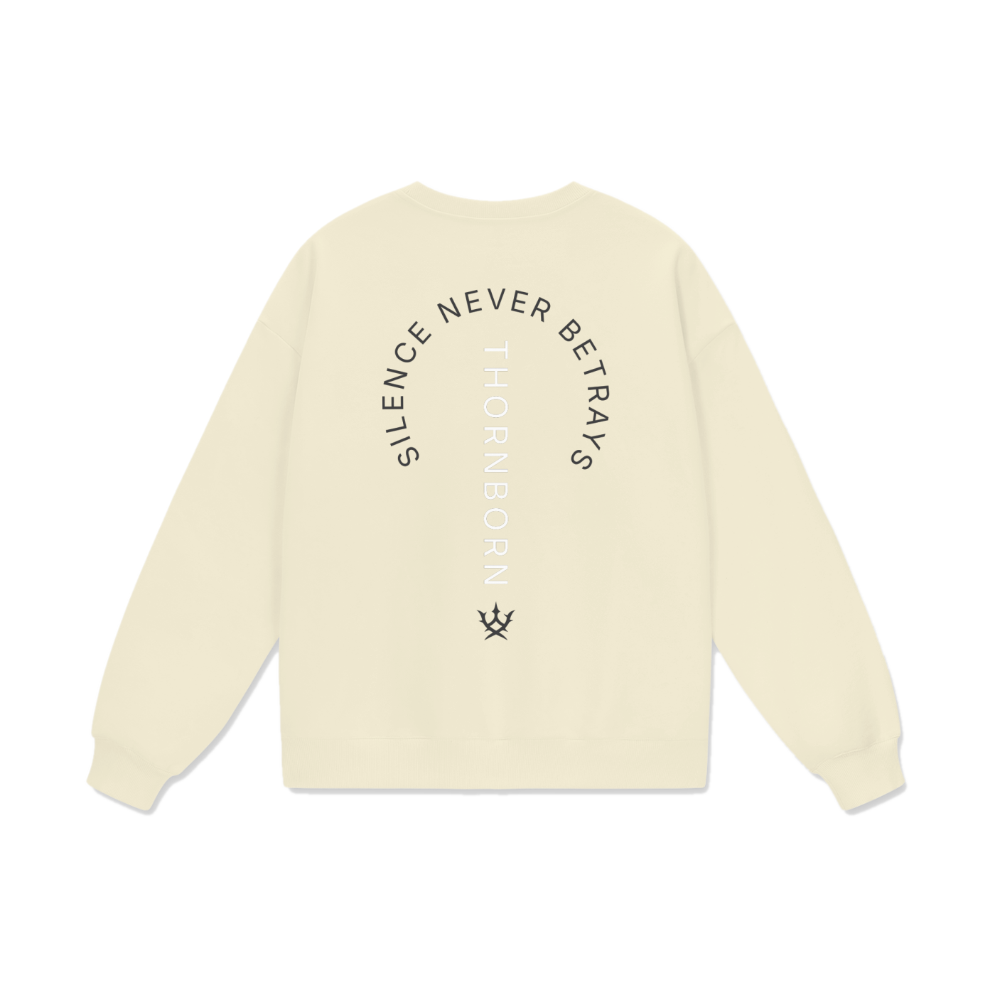 Silent Arc Crewneck in Bone