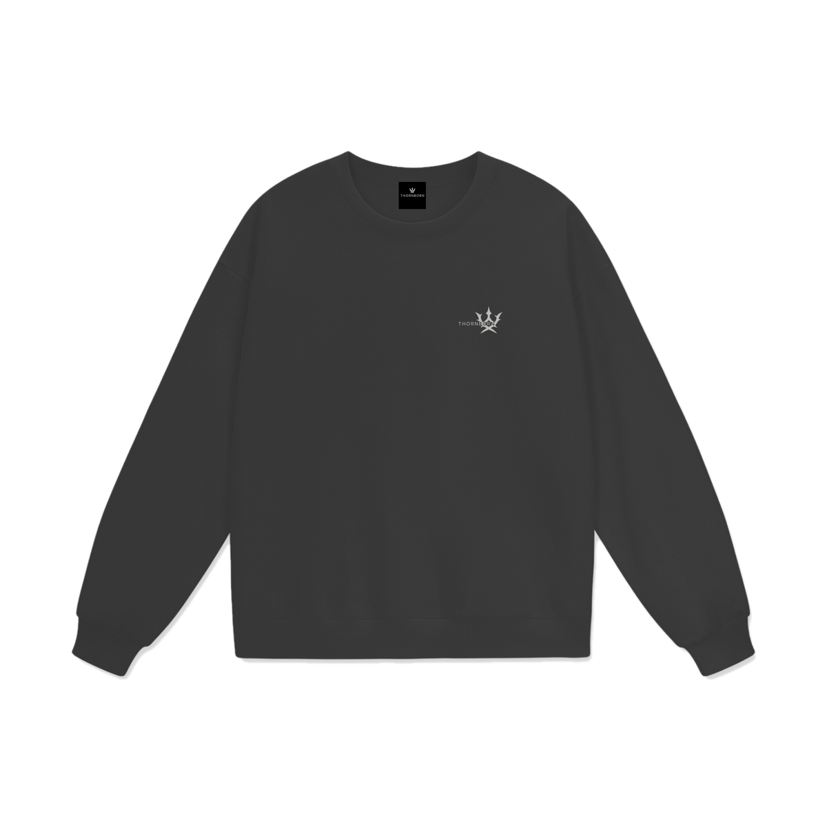 Silent Arc Crewneck in Charcoal