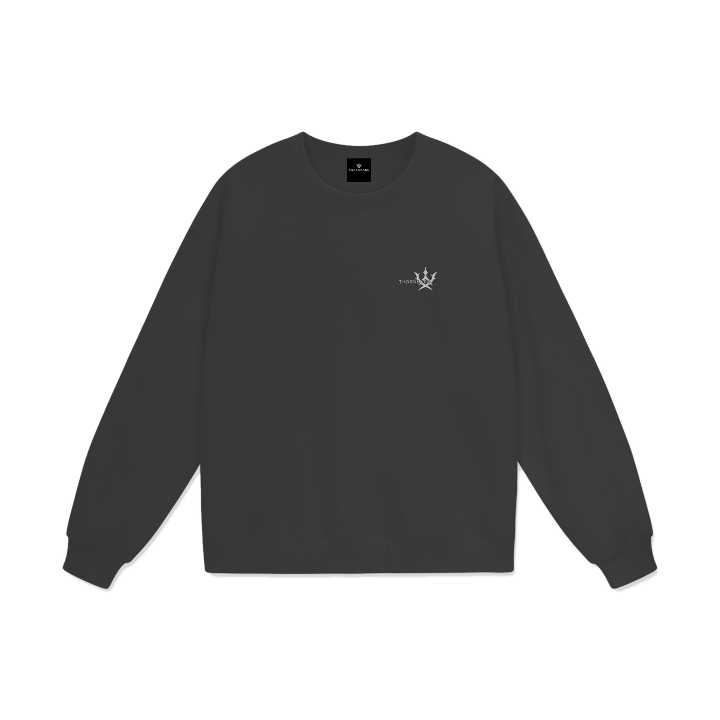 Silent Arc Crewneck in Charcoal
